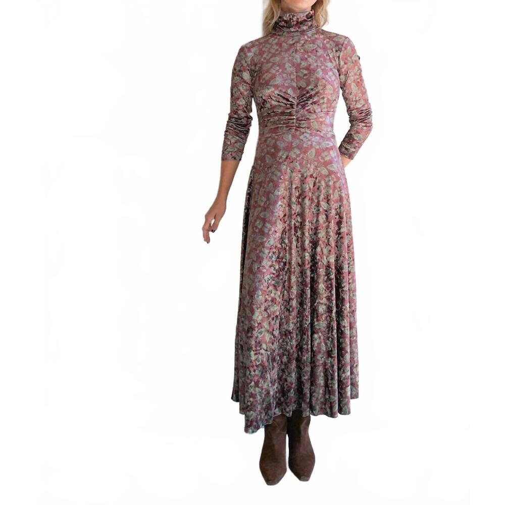 NEW FRANCO FERRARI ranat velvet dress in redwood